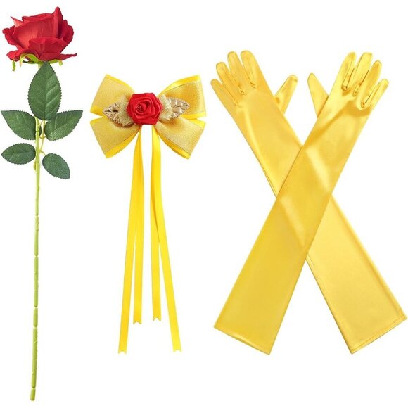 Princess Costume Accessories Set Women Headband Choker Earrings Gloves Party